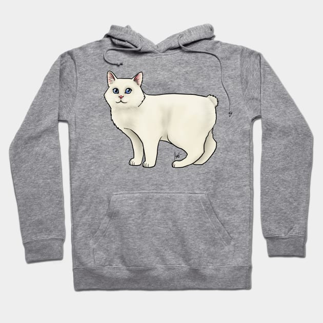 Custom - Manx Cat - White Hoodie by Jen's Dogs Custom Gifts and Designs